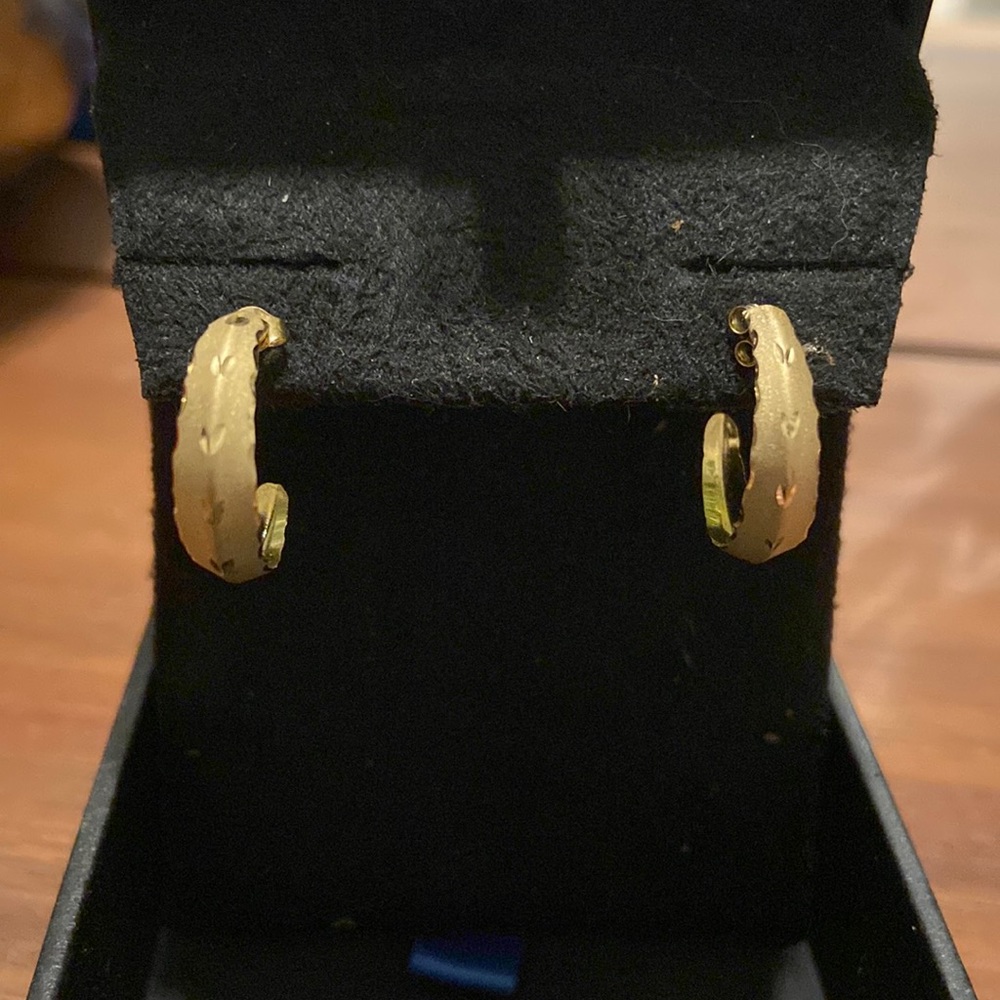 Delicate small gold hoop earrings